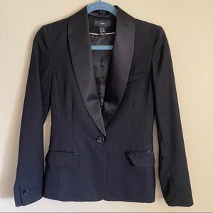 H&M Blazer Black size 4 Like New Polyester Viscose